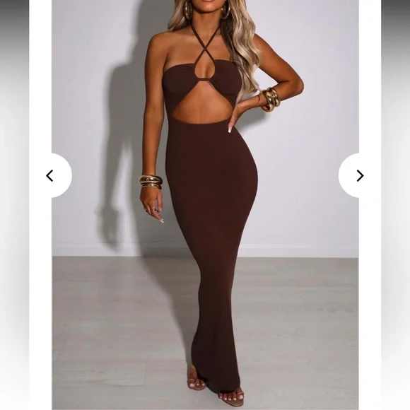 brown dress pants womens Bruna Maxi Dress main image 0